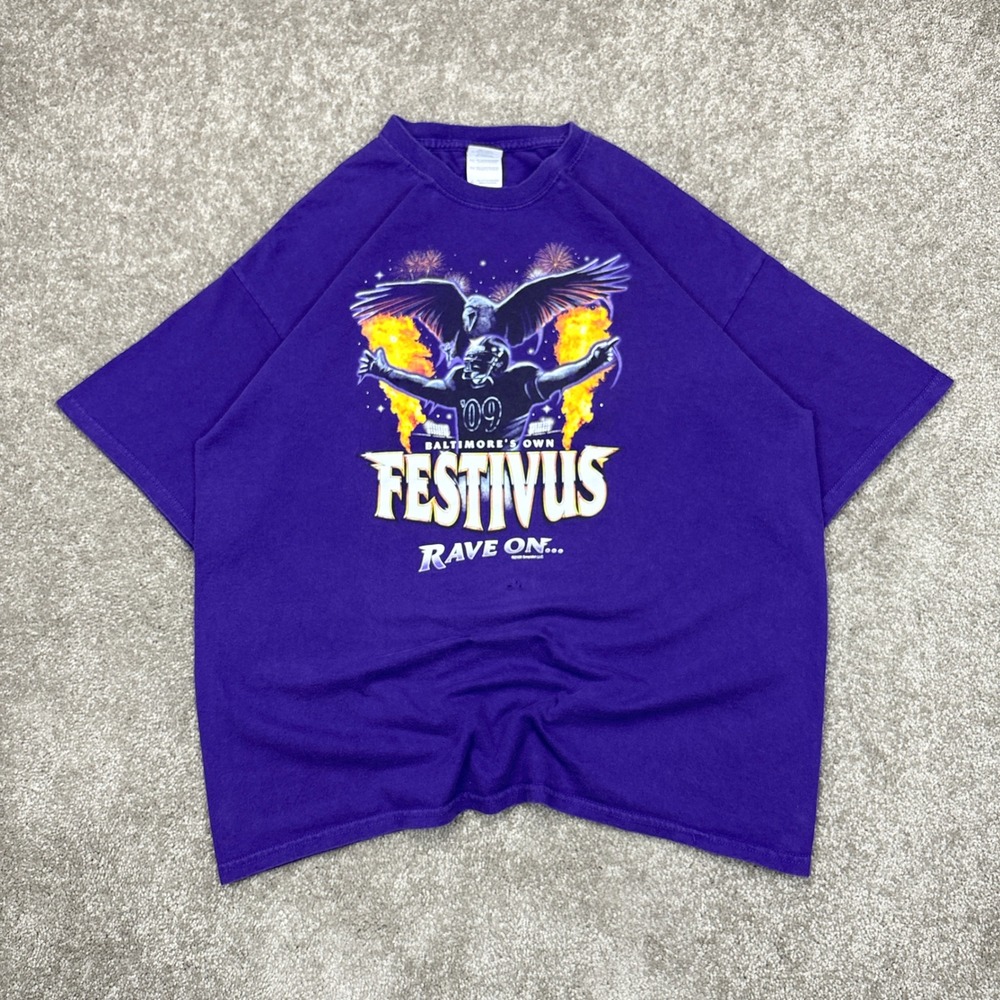 Vintage 2008 Baltimore Ravens NFL Football T Shirt XL